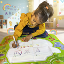 Reusable Mess-Free Aqua Doodle Mat (25 x 15 inch) with 2 Water Pens